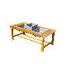 Set de 3 tables d'eau en plein air