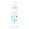 Biberon verre 240 ml, "régul'air", tétine nn caoutchouc - bl - Papouille