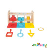 Boite à clefs, apprentissage formes et couleurs - Papouille