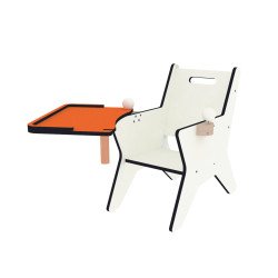 Fauteuil avec Tablette amovible T1 Jaune