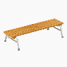 Banc d'extérieur empilable - 120 cm