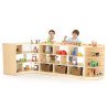 Meuble quart de cercle,  8 compartiments