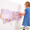 Tableau de motricité mural hippopotame - Papouille