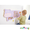Tableau de motricité mural hippopotame - Papouille
