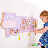 Tableau de motricité mural hippopotame - Papouille