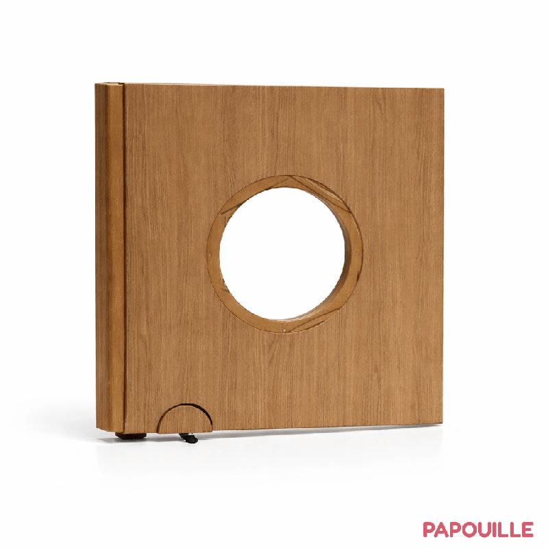 Portillon en bois oculus avec roulette sur mesure