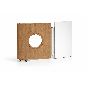 Portillon en bois oculus avec roulette sur mesure