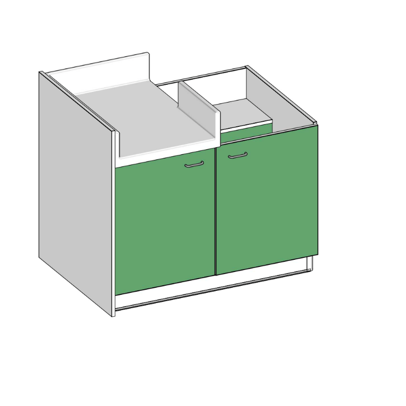 Table à langer 1 cuve(s) - 1200 (L)x850(Pf)mm