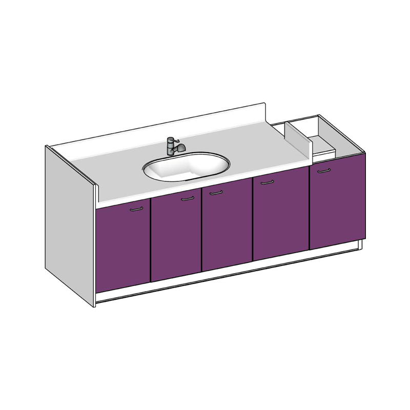 Meuble à langer avec baignoire 240 cm