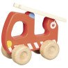 Camion de pompiers avec échelle en bois