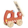 Camion de pompiers avec échelle en bois