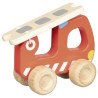Camion de pompiers avec échelle en bois