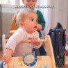 Chariot de marche en bois
