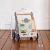Chariot de marche en bois