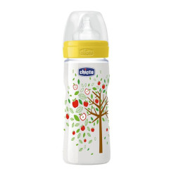 Biberon chicco, flux rapide, 4 mois et plus, 330ml - Papouille