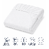 Drap housses polycoton jersey blanc 60 x 120 cm - Papouille