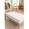 Drap housses polycoton jersey blanc 60 x 120 cm - Papouille