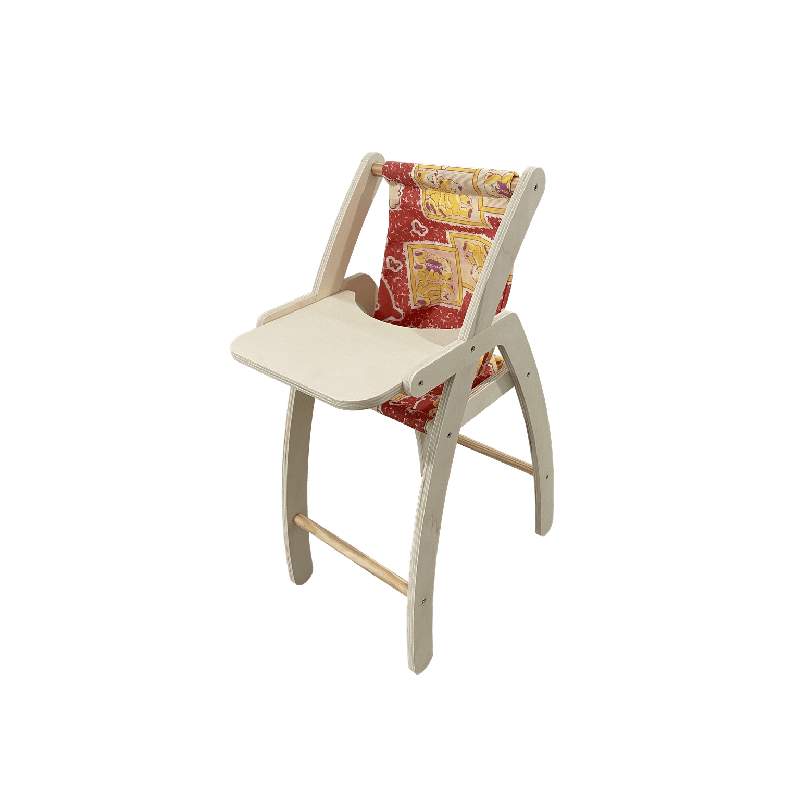 Chaise haute en bois pour poupée