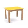 Table en bois pour crèche 60 x 50 cm t1 citron - Papouille