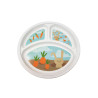 Assiette 3 compartiments mélamine lapin gourmet - Papouille