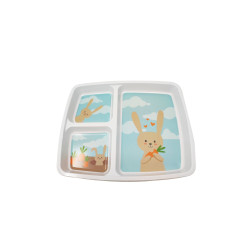 Plateau repas melamine lapin gourmet - Papouille
