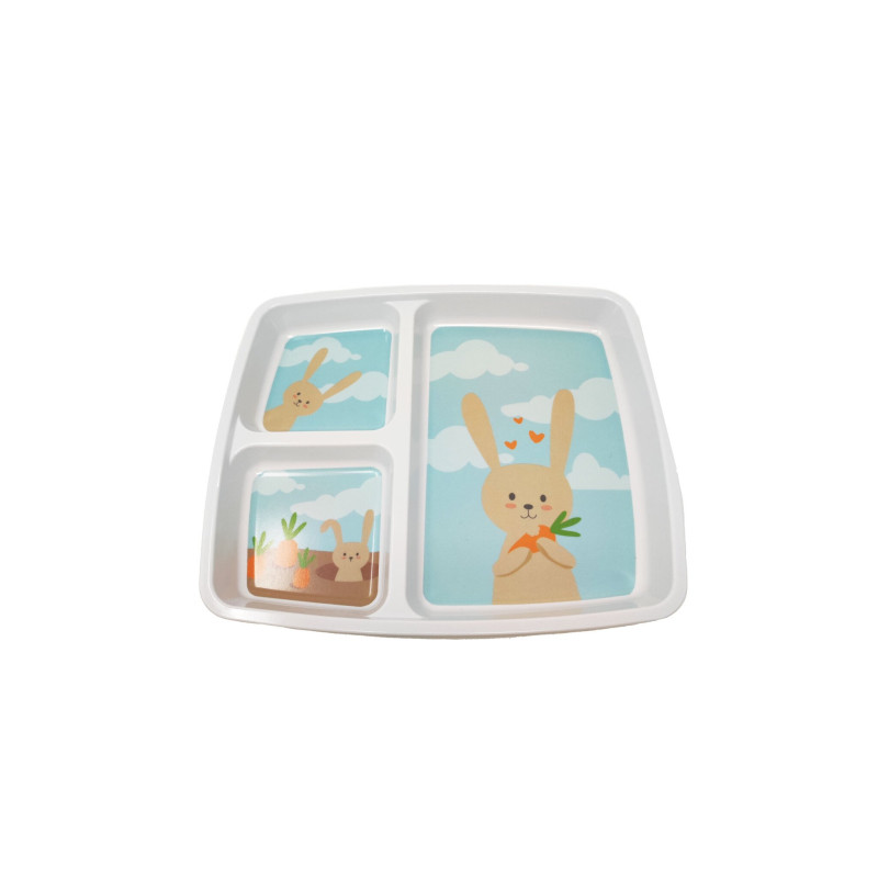 Plateau repas melamine lapin gourmet - Papouille