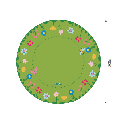 Round Flower Meadow Rug