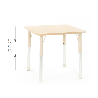 Square Table Owlaf 75 x 75 cm. incl. height-adjustable metal legs (beige) - melamine coating