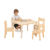 Square Table Owlaf 75 x 75 cm. incl. height-adjustable metal legs (beige) - HPL surface