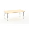 Rectangular Table Owlaf 120 x 60 cm. incl. height-adjustable metal legs - melamine coating