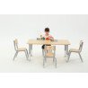 Rectangular Table Owlaf 120 x 60 cm. incl. height-adjustable metal legs - melamine coating