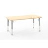 Rectangular Table Owlaf 120 x 60 cm. incl. height-adjustable metal legs - melamine coating