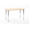 Rectangular Table Owlaf 120 x 60 cm. incl. height-adjustable metal legs - melamine coating