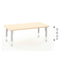 Rectangular Table Owlaf 120 x 60 cm. incl. height-adjustable metal legs - HPL surface