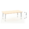 Rectangular Table Owlaf 120 x 60 cm. incl. height-adjustable metal legs - HPL surface