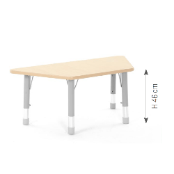 Trapezoidal Table Owlaf 120 x 60 cm. incl. height-adjustable metal legs - HPL surface