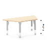 Trapezoidal Table Owlaf 120 x 60 cm. incl. height-adjustable metal legs - HPL surface