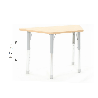 Trapezoidal Table Owlaf 120 x 60 cm. incl. height-adjustable metal legs - HPL surface