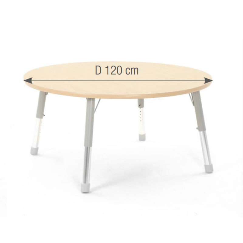 Round Table Owlaf 120 cm. incl. height-adjustable metal legs - HPL surface