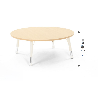 Round Table Owlaf 120 cm. incl. height-adjustable metal legs (beige) - HPL surface