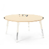 Round Table Owlaf 120 cm. incl. height-adjustable metal legs (beige) - HPL surface