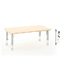 Rectangular Table Owlaf 120 x 75 cm. incl. height-adjustable metal legs - melamine coating