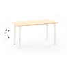 Rectangular Table Owlaf 120 x 75 cm. incl. height-adjustable metal legs (beige)- melamine coating