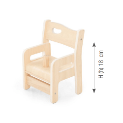 Chair "Ole". seat height: 18 cm with armrest. with safety post - (1 Chair/Carton - Price per piece!)