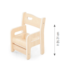 Chair "Ole". seat height: 21 cm. with armrest. with safety post - (1 Chair/Carton - Price per piece!)