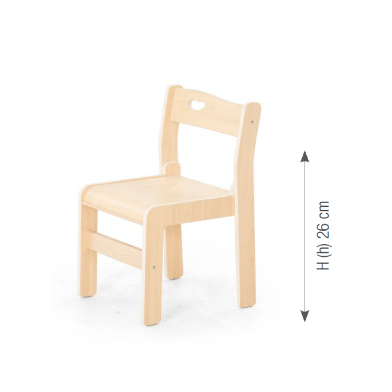 Chair "Ole". seat height: 26 cm. without armrest - (4 Chairs/Carton - Price per piece!)