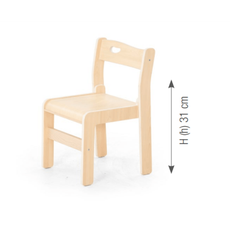 Chair "Ole". seat height: 31 cm. without armrest - (4 Chairs/Carton - Price per piece!)