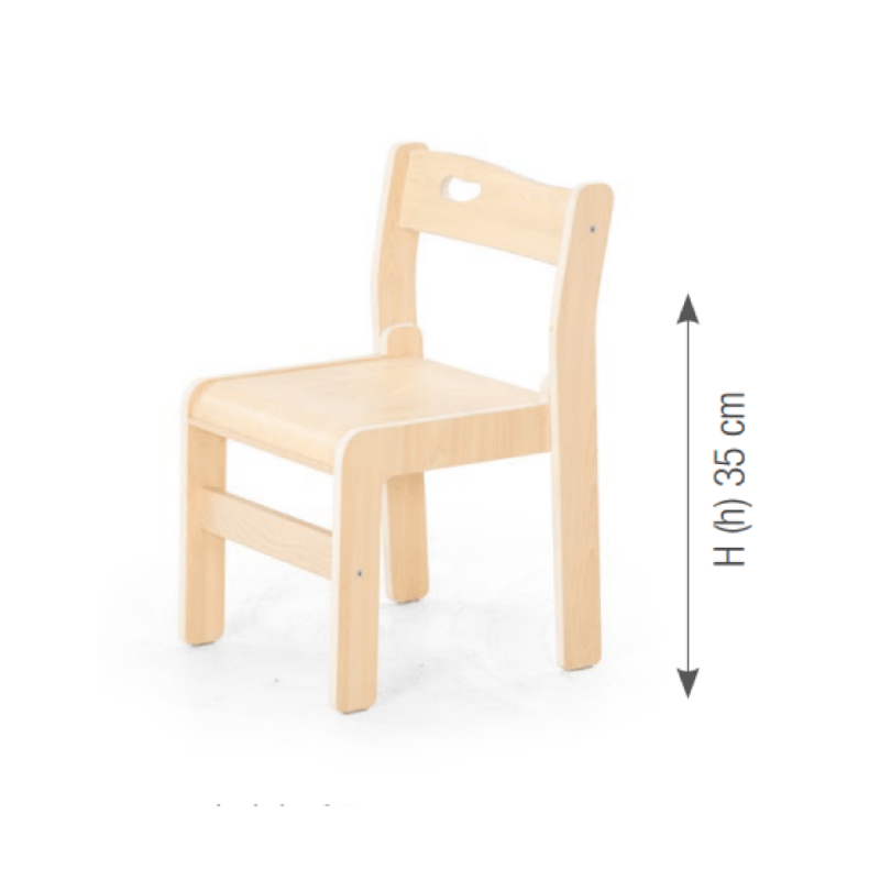 Chair "Ole". seat height: 35 cm. without armrest - (4 Chairs/Carton - Price per piece!)