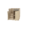 Meuble à langer avec escalier et porte