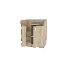 Meuble à langer avec escalier et porte